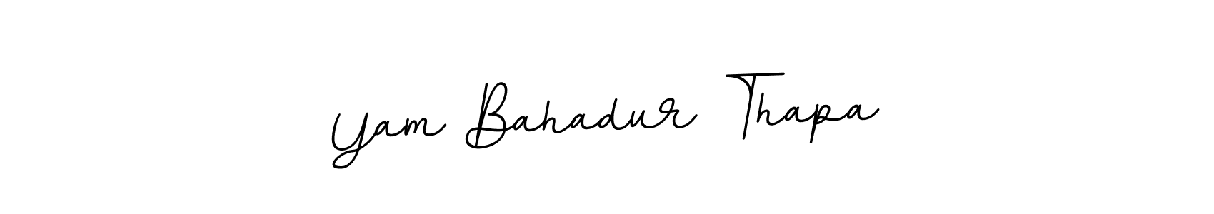 Design your own signature with our free online signature maker. With this signature software, you can create a handwritten (BallpointsItalic-DORy9) signature for name Yam Bahadur Thapa. Yam Bahadur Thapa signature style 11 images and pictures png