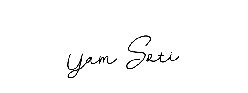 Use a signature maker to create a handwritten signature online. With this signature software, you can design (BallpointsItalic-DORy9) your own signature for name Yam Soti. Yam Soti signature style 11 images and pictures png