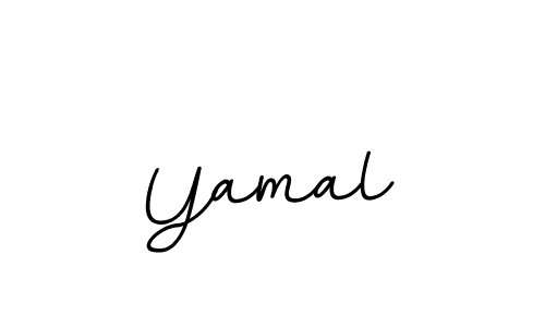 Use a signature maker to create a handwritten signature online. With this signature software, you can design (BallpointsItalic-DORy9) your own signature for name Yamal. Yamal signature style 11 images and pictures png