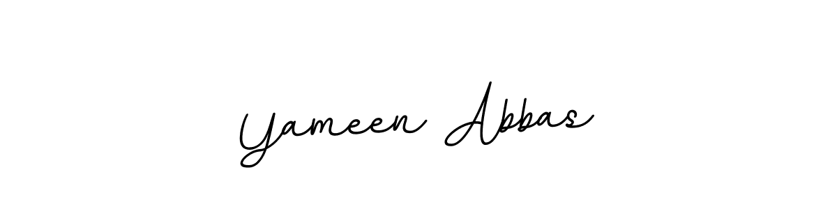 Use a signature maker to create a handwritten signature online. With this signature software, you can design (BallpointsItalic-DORy9) your own signature for name Yameen Abbas. Yameen Abbas signature style 11 images and pictures png