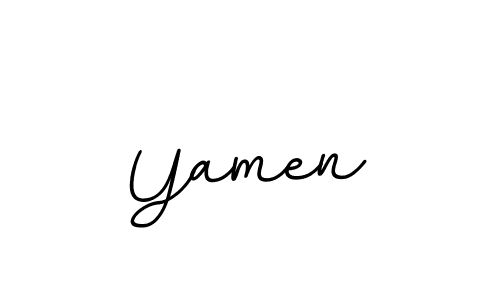 Yamen stylish signature style. Best Handwritten Sign (BallpointsItalic-DORy9) for my name. Handwritten Signature Collection Ideas for my name Yamen. Yamen signature style 11 images and pictures png