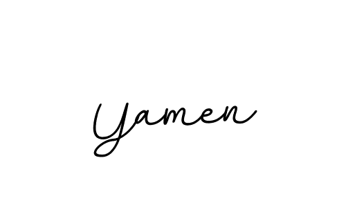 Yamen stylish signature style. Best Handwritten Sign (BallpointsItalic-DORy9) for my name. Handwritten Signature Collection Ideas for my name Yamen. Yamen signature style 11 images and pictures png