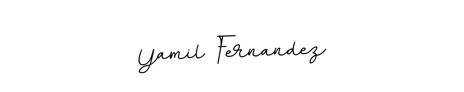 Create a beautiful signature design for name Yamil Fernandez. With this signature (BallpointsItalic-DORy9) fonts, you can make a handwritten signature for free. Yamil Fernandez signature style 11 images and pictures png