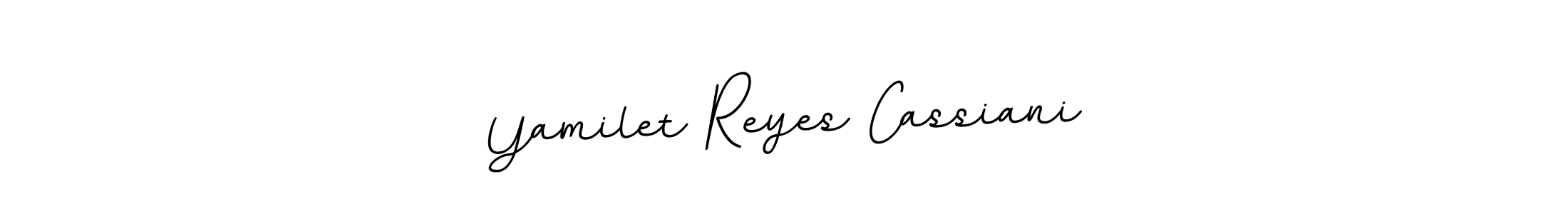 Use a signature maker to create a handwritten signature online. With this signature software, you can design (BallpointsItalic-DORy9) your own signature for name Yamilet Reyes Cassiani. Yamilet Reyes Cassiani signature style 11 images and pictures png