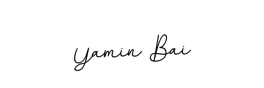 How to make Yamin Bai name signature. Use BallpointsItalic-DORy9 style for creating short signs online. This is the latest handwritten sign. Yamin Bai signature style 11 images and pictures png
