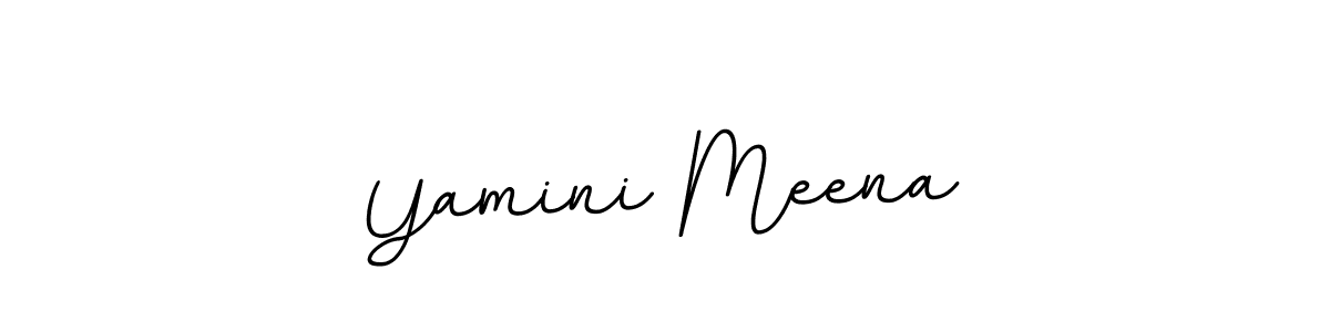 How to make Yamini Meena name signature. Use BallpointsItalic-DORy9 style for creating short signs online. This is the latest handwritten sign. Yamini Meena signature style 11 images and pictures png
