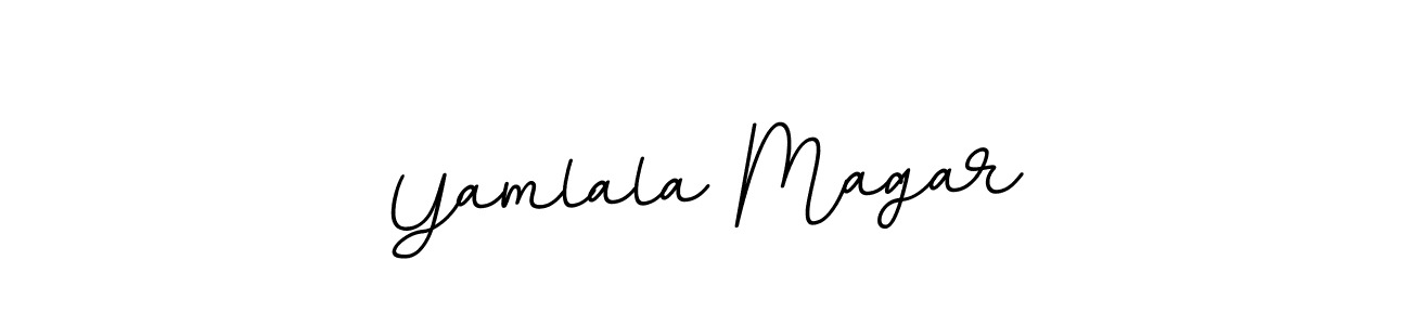 Design your own signature with our free online signature maker. With this signature software, you can create a handwritten (BallpointsItalic-DORy9) signature for name Yamlala Magar. Yamlala Magar signature style 11 images and pictures png