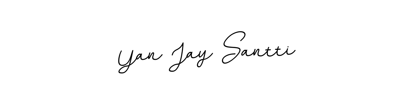 Yan Jay Santti stylish signature style. Best Handwritten Sign (BallpointsItalic-DORy9) for my name. Handwritten Signature Collection Ideas for my name Yan Jay Santti. Yan Jay Santti signature style 11 images and pictures png