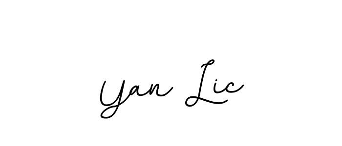 Make a beautiful signature design for name Yan Lic. With this signature (BallpointsItalic-DORy9) style, you can create a handwritten signature for free. Yan Lic signature style 11 images and pictures png