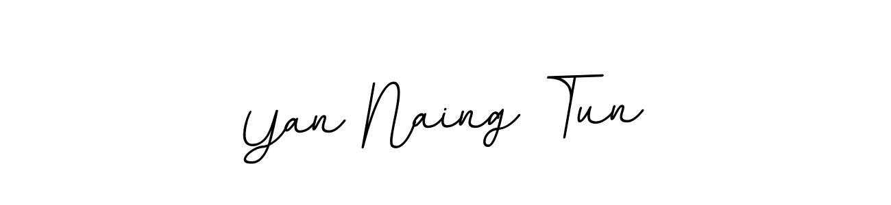 How to make Yan Naing Tun name signature. Use BallpointsItalic-DORy9 style for creating short signs online. This is the latest handwritten sign. Yan Naing Tun signature style 11 images and pictures png