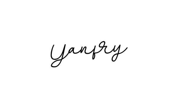 Use a signature maker to create a handwritten signature online. With this signature software, you can design (BallpointsItalic-DORy9) your own signature for name Yanfry. Yanfry signature style 11 images and pictures png