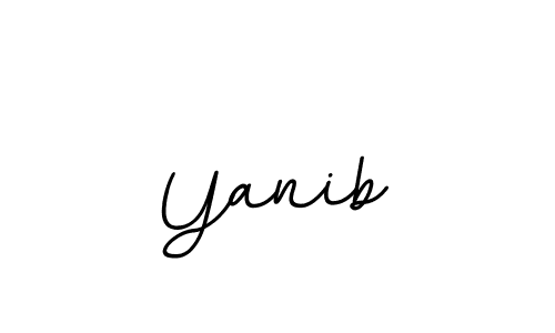 You should practise on your own different ways (BallpointsItalic-DORy9) to write your name (Yanib) in signature. don't let someone else do it for you. Yanib signature style 11 images and pictures png