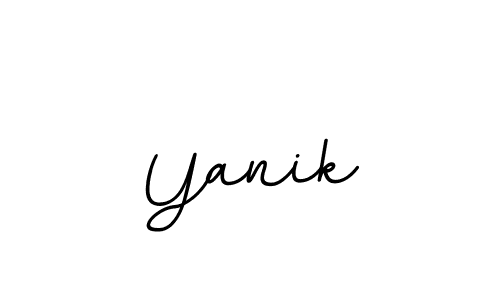 How to make Yanik name signature. Use BallpointsItalic-DORy9 style for creating short signs online. This is the latest handwritten sign. Yanik signature style 11 images and pictures png