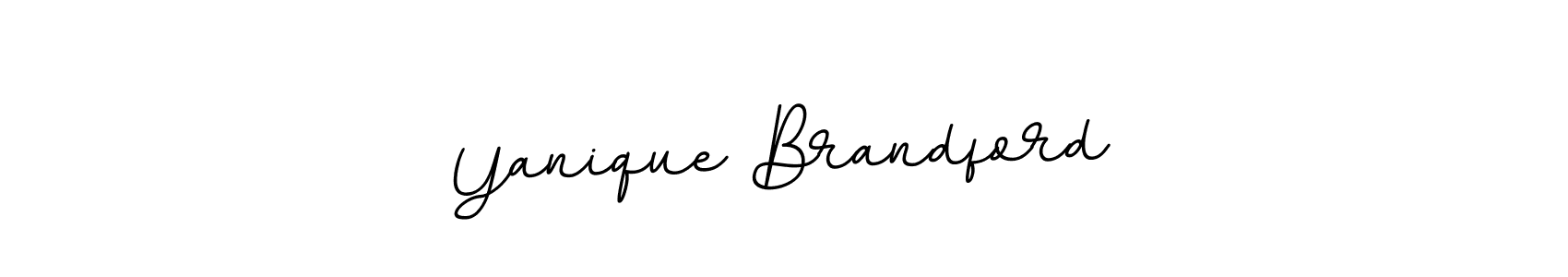 The best way (BallpointsItalic-DORy9) to make a short signature is to pick only two or three words in your name. The name Yanique Brandford include a total of six letters. For converting this name. Yanique Brandford signature style 11 images and pictures png