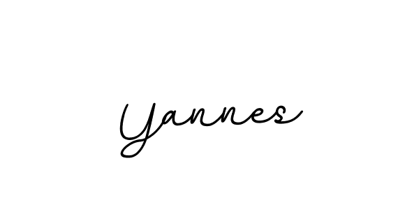 Make a beautiful signature design for name Yannes. With this signature (BallpointsItalic-DORy9) style, you can create a handwritten signature for free. Yannes signature style 11 images and pictures png