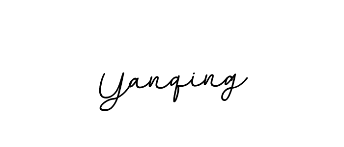 Make a beautiful signature design for name Yanqing. With this signature (BallpointsItalic-DORy9) style, you can create a handwritten signature for free. Yanqing signature style 11 images and pictures png