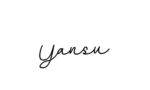 You should practise on your own different ways (BallpointsItalic-DORy9) to write your name (Yansu) in signature. don't let someone else do it for you. Yansu signature style 11 images and pictures png