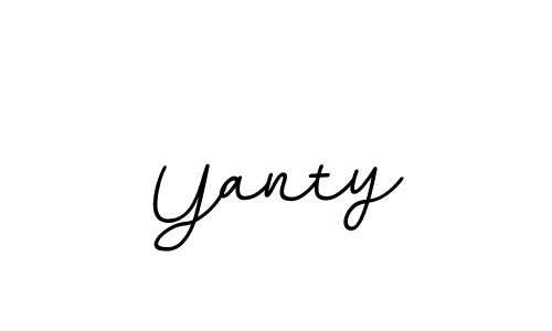Create a beautiful signature design for name Yanty. With this signature (BallpointsItalic-DORy9) fonts, you can make a handwritten signature for free. Yanty signature style 11 images and pictures png