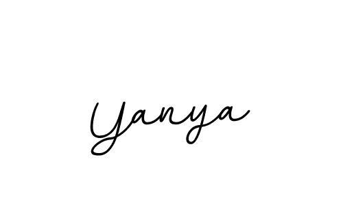 Design your own signature with our free online signature maker. With this signature software, you can create a handwritten (BallpointsItalic-DORy9) signature for name Yanya. Yanya signature style 11 images and pictures png