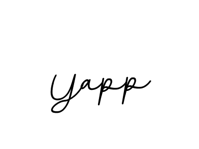 Yapp stylish signature style. Best Handwritten Sign (BallpointsItalic-DORy9) for my name. Handwritten Signature Collection Ideas for my name Yapp. Yapp signature style 11 images and pictures png