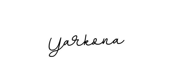 Use a signature maker to create a handwritten signature online. With this signature software, you can design (BallpointsItalic-DORy9) your own signature for name Yarkona. Yarkona signature style 11 images and pictures png