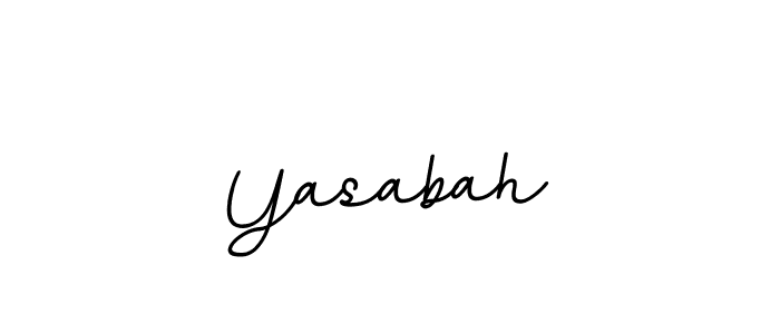 Create a beautiful signature design for name Yasabah. With this signature (BallpointsItalic-DORy9) fonts, you can make a handwritten signature for free. Yasabah signature style 11 images and pictures png