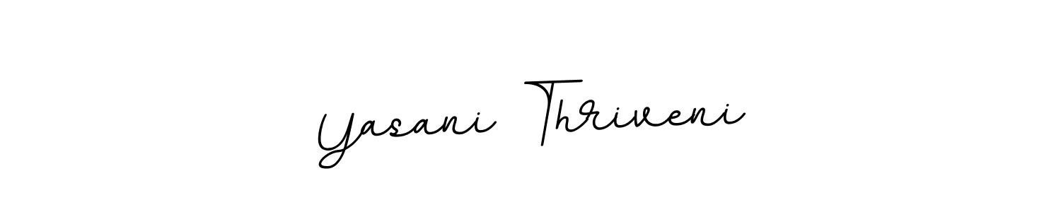 Create a beautiful signature design for name Yasani Thriveni. With this signature (BallpointsItalic-DORy9) fonts, you can make a handwritten signature for free. Yasani Thriveni signature style 11 images and pictures png