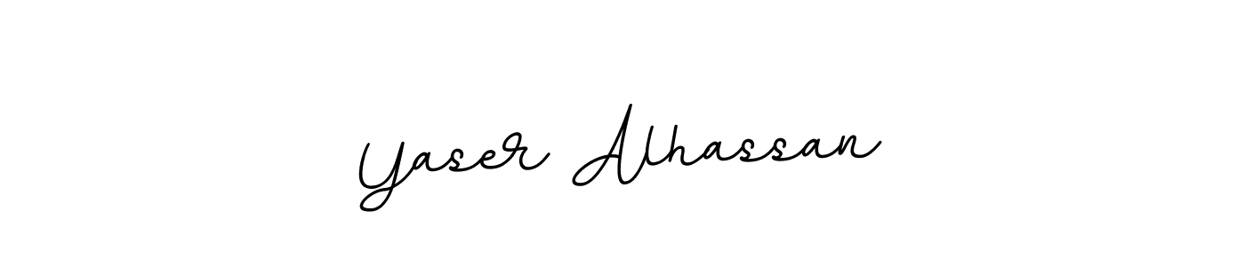 Create a beautiful signature design for name Yaser Alhassan. With this signature (BallpointsItalic-DORy9) fonts, you can make a handwritten signature for free. Yaser Alhassan signature style 11 images and pictures png