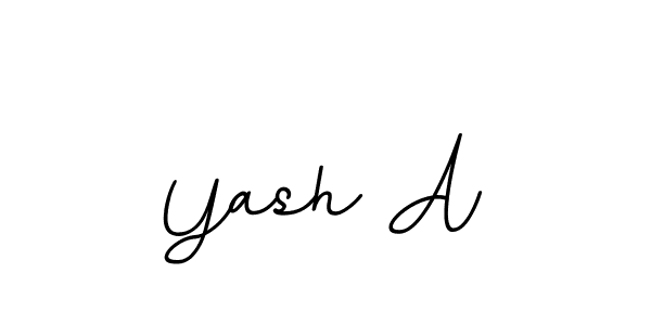 Create a beautiful signature design for name Yash A. With this signature (BallpointsItalic-DORy9) fonts, you can make a handwritten signature for free. Yash A signature style 11 images and pictures png