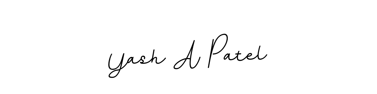 Create a beautiful signature design for name Yash A Patel. With this signature (BallpointsItalic-DORy9) fonts, you can make a handwritten signature for free. Yash A Patel signature style 11 images and pictures png