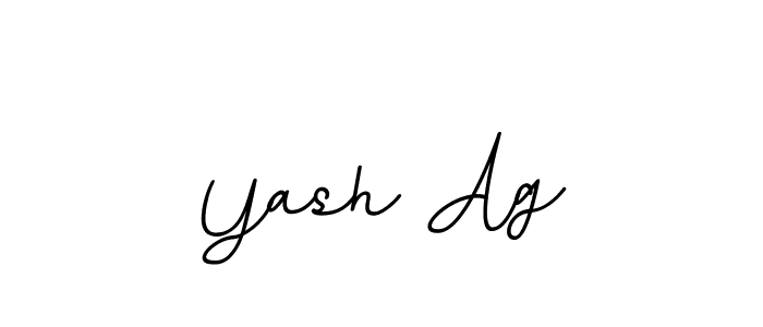 The best way (BallpointsItalic-DORy9) to make a short signature is to pick only two or three words in your name. The name Yash Ag include a total of six letters. For converting this name. Yash Ag signature style 11 images and pictures png