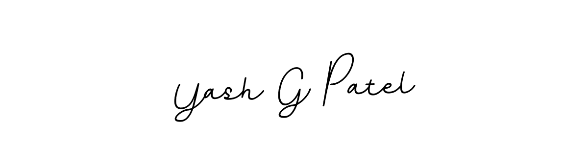 Create a beautiful signature design for name Yash G Patel. With this signature (BallpointsItalic-DORy9) fonts, you can make a handwritten signature for free. Yash G Patel signature style 11 images and pictures png