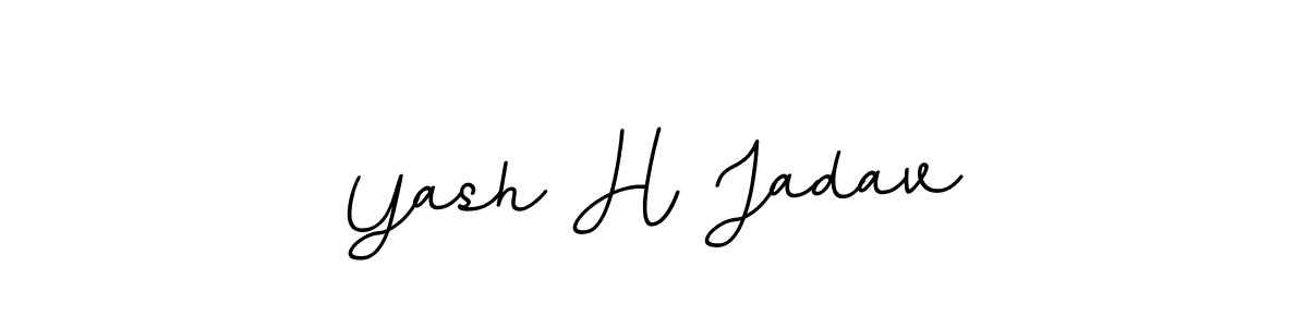 Use a signature maker to create a handwritten signature online. With this signature software, you can design (BallpointsItalic-DORy9) your own signature for name Yash H Jadav. Yash H Jadav signature style 11 images and pictures png