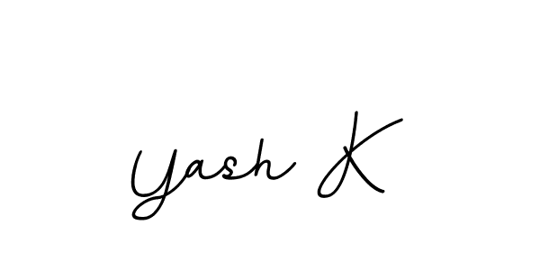 Create a beautiful signature design for name Yash K. With this signature (BallpointsItalic-DORy9) fonts, you can make a handwritten signature for free. Yash K signature style 11 images and pictures png