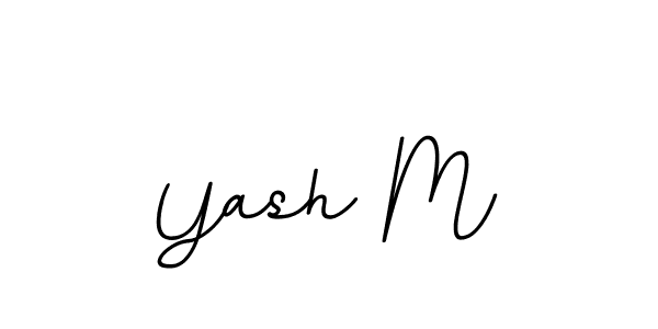 Make a beautiful signature design for name Yash M. With this signature (BallpointsItalic-DORy9) style, you can create a handwritten signature for free. Yash M signature style 11 images and pictures png