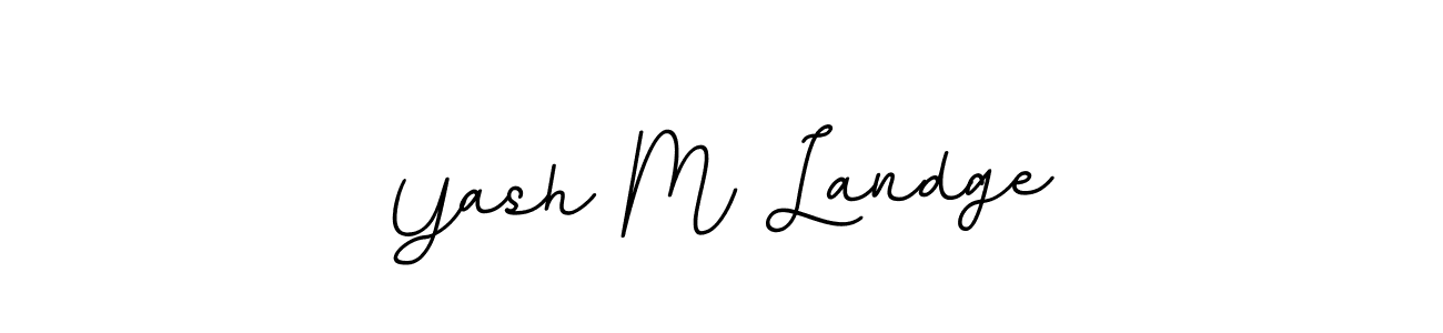 Make a beautiful signature design for name Yash M Landge. Use this online signature maker to create a handwritten signature for free. Yash M Landge signature style 11 images and pictures png