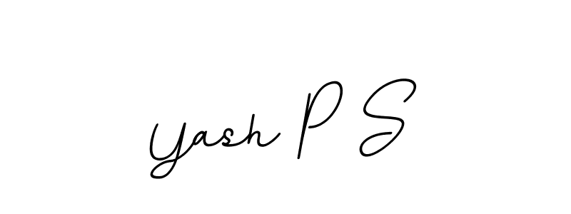 Yash P S stylish signature style. Best Handwritten Sign (BallpointsItalic-DORy9) for my name. Handwritten Signature Collection Ideas for my name Yash P S. Yash P S signature style 11 images and pictures png