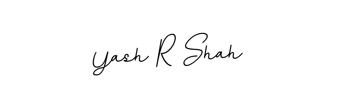 How to make Yash R Shah name signature. Use BallpointsItalic-DORy9 style for creating short signs online. This is the latest handwritten sign. Yash R Shah signature style 11 images and pictures png