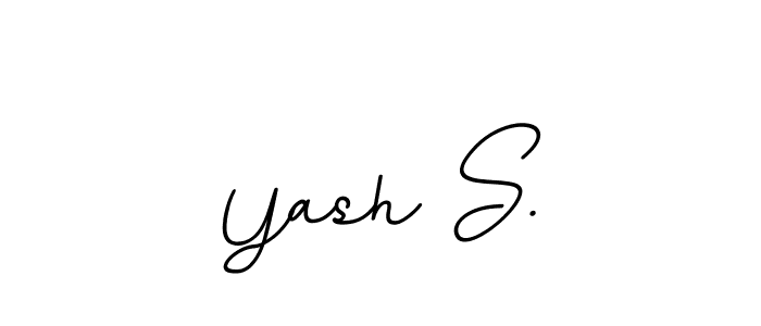 Use a signature maker to create a handwritten signature online. With this signature software, you can design (BallpointsItalic-DORy9) your own signature for name Yash S.. Yash S. signature style 11 images and pictures png