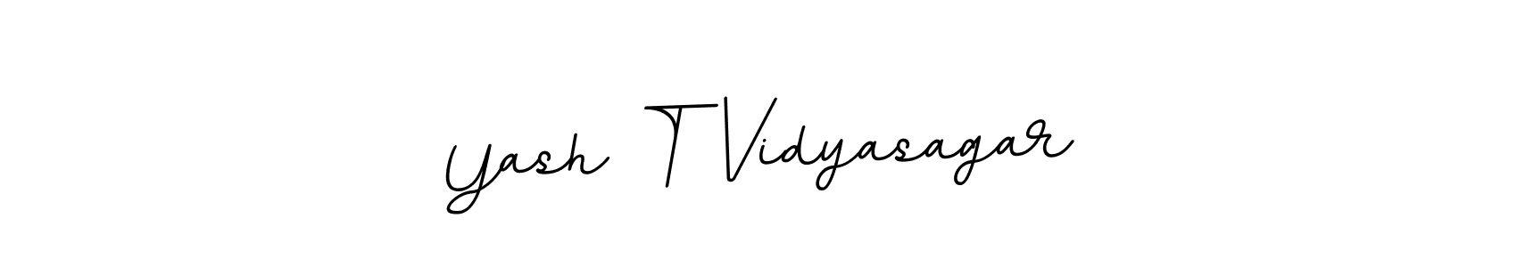 Make a beautiful signature design for name Yash T Vidyasagar. With this signature (BallpointsItalic-DORy9) style, you can create a handwritten signature for free. Yash T Vidyasagar signature style 11 images and pictures png