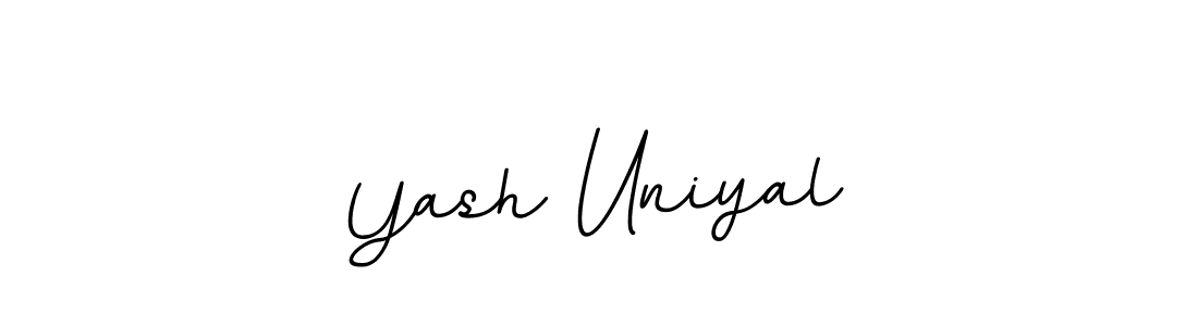 Make a beautiful signature design for name Yash Uniyal. With this signature (BallpointsItalic-DORy9) style, you can create a handwritten signature for free. Yash Uniyal signature style 11 images and pictures png