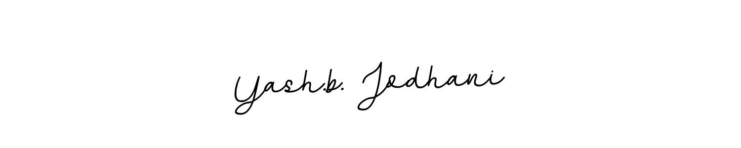 How to make Yash.b. Jodhani name signature. Use BallpointsItalic-DORy9 style for creating short signs online. This is the latest handwritten sign. Yash.b. Jodhani signature style 11 images and pictures png