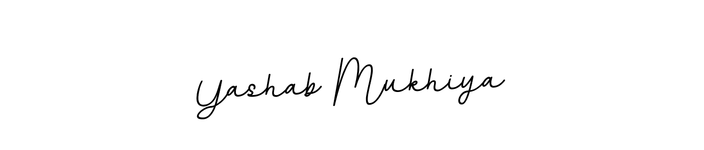 Design your own signature with our free online signature maker. With this signature software, you can create a handwritten (BallpointsItalic-DORy9) signature for name Yashab Mukhiya. Yashab Mukhiya signature style 11 images and pictures png