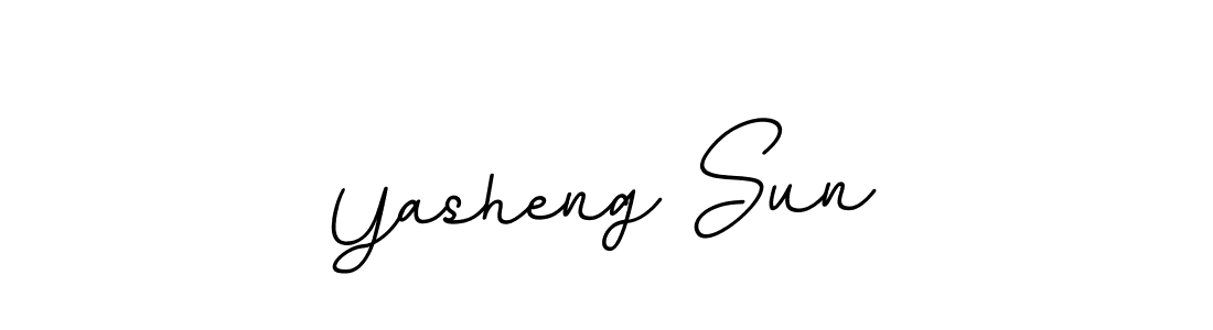 Make a beautiful signature design for name Yasheng Sun. With this signature (BallpointsItalic-DORy9) style, you can create a handwritten signature for free. Yasheng Sun signature style 11 images and pictures png