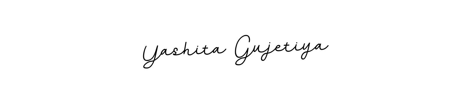 The best way (BallpointsItalic-DORy9) to make a short signature is to pick only two or three words in your name. The name Yashita Gujetiya include a total of six letters. For converting this name. Yashita Gujetiya signature style 11 images and pictures png