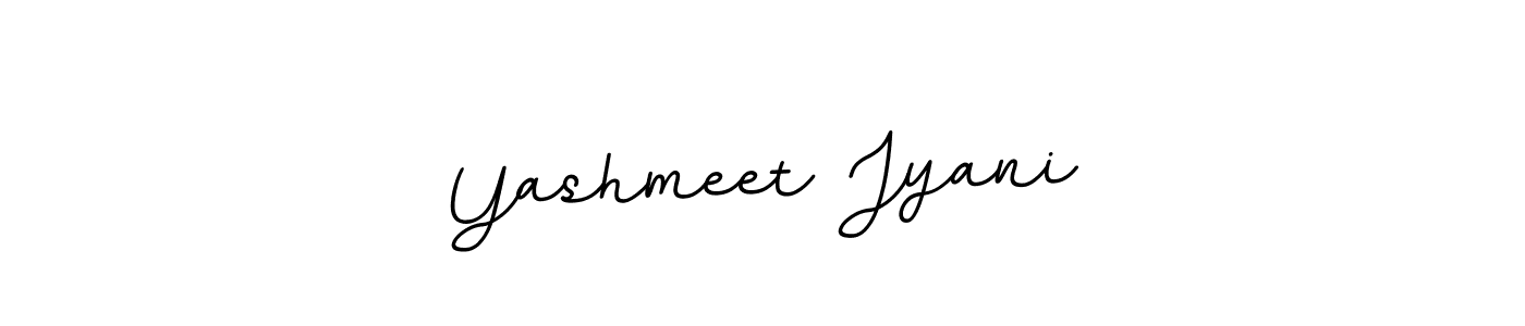 Make a beautiful signature design for name Yashmeet Jyani. With this signature (BallpointsItalic-DORy9) style, you can create a handwritten signature for free. Yashmeet Jyani signature style 11 images and pictures png