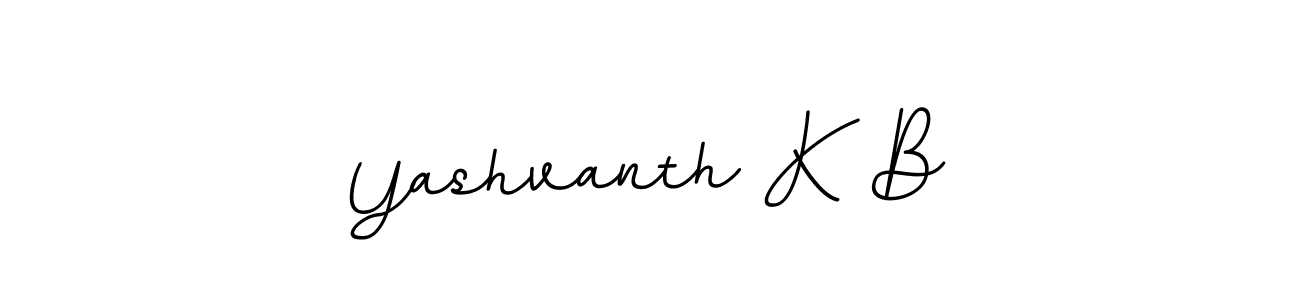 The best way (BallpointsItalic-DORy9) to make a short signature is to pick only two or three words in your name. The name Yashvanth K B include a total of six letters. For converting this name. Yashvanth K B signature style 11 images and pictures png