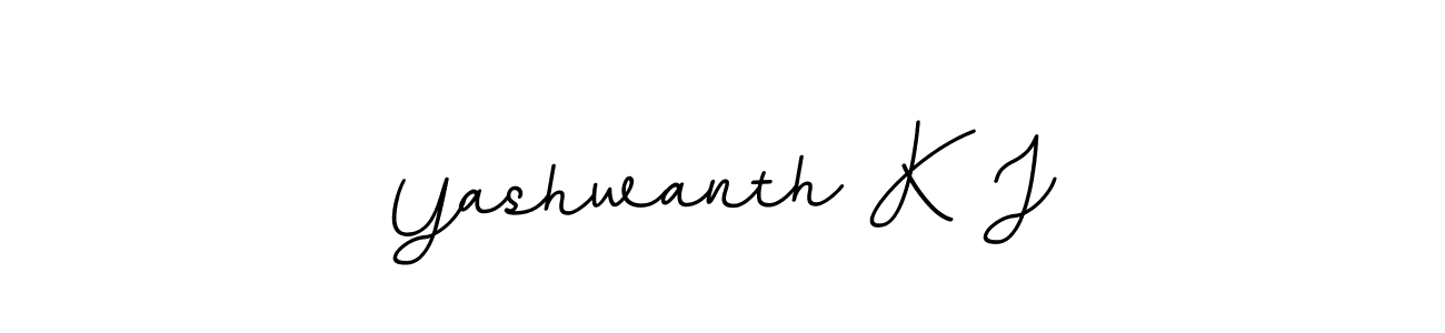 How to make Yashwanth K J name signature. Use BallpointsItalic-DORy9 style for creating short signs online. This is the latest handwritten sign. Yashwanth K J signature style 11 images and pictures png