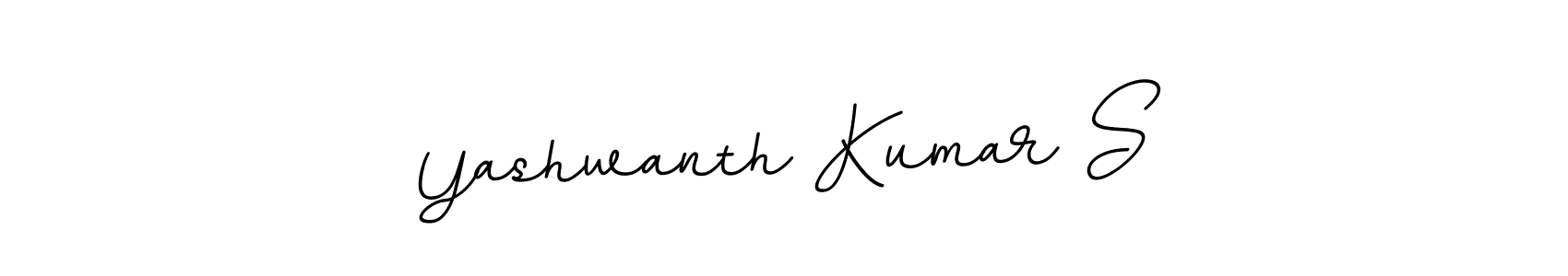 The best way (BallpointsItalic-DORy9) to make a short signature is to pick only two or three words in your name. The name Yashwanth Kumar S include a total of six letters. For converting this name. Yashwanth Kumar S signature style 11 images and pictures png