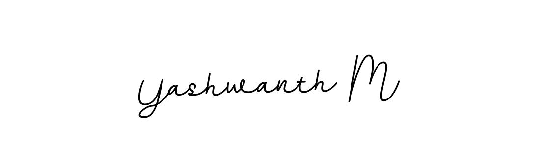 Create a beautiful signature design for name Yashwanth M. With this signature (BallpointsItalic-DORy9) fonts, you can make a handwritten signature for free. Yashwanth M signature style 11 images and pictures png